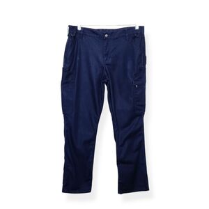 Carhartt Women's Navy Blue Canvas Cargo Pants Size 12 Short 104011